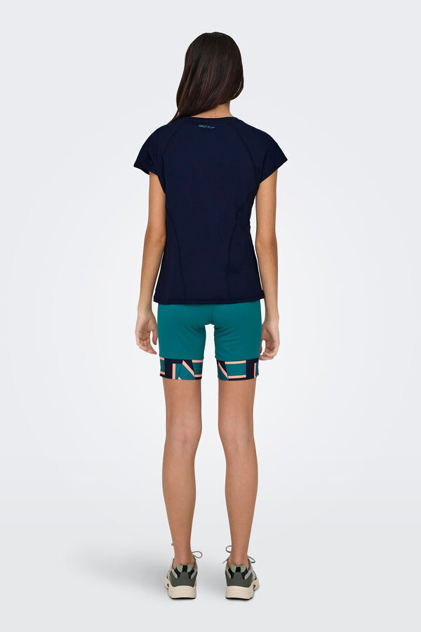 Only Play T-shirt manga curta run azul