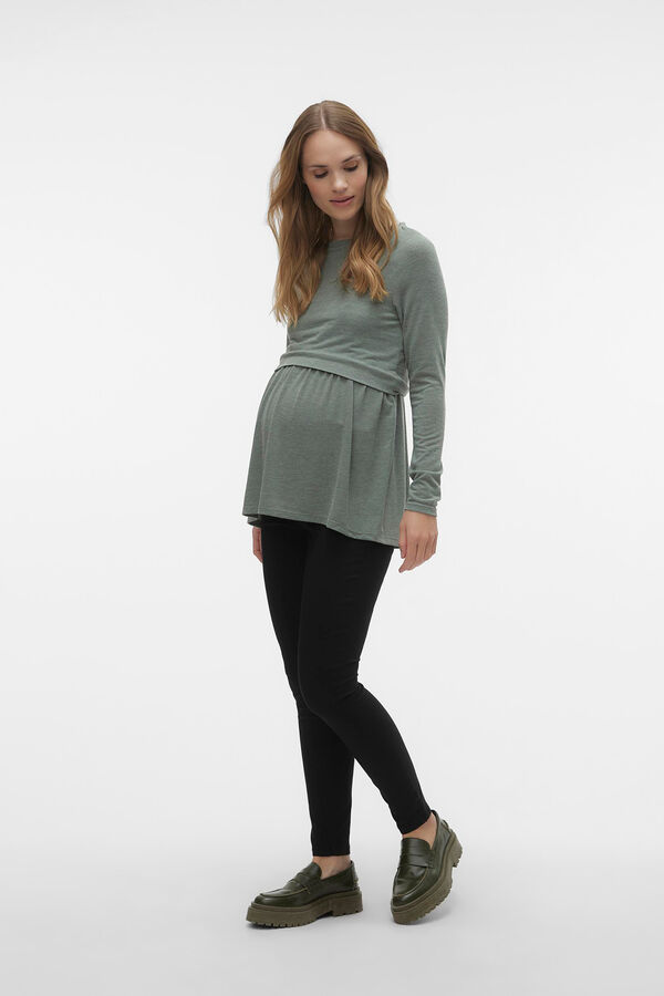 Mamalicious Top de manga larga maternity de lactancia rosa