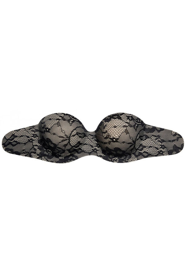 Ivette Bridal Soutien adesivo sem al&ccedil;as Spi  preto