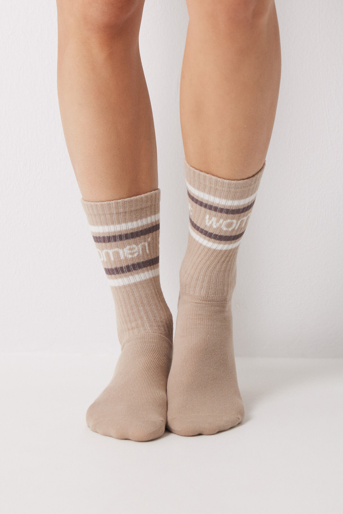 Women'secret Pacote de 3 meias altas com logo