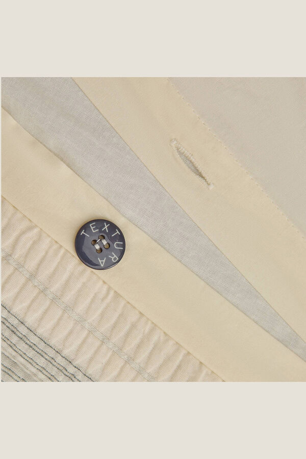 Textura Capa nórdica algodão textura riscas azul