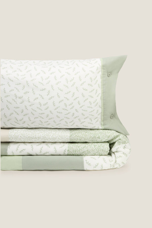 Textura Capa nórdica algodão patchwork bege