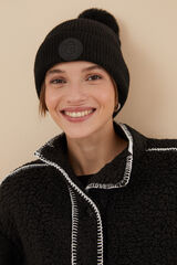 Women'secret Gorro preto pompom preto