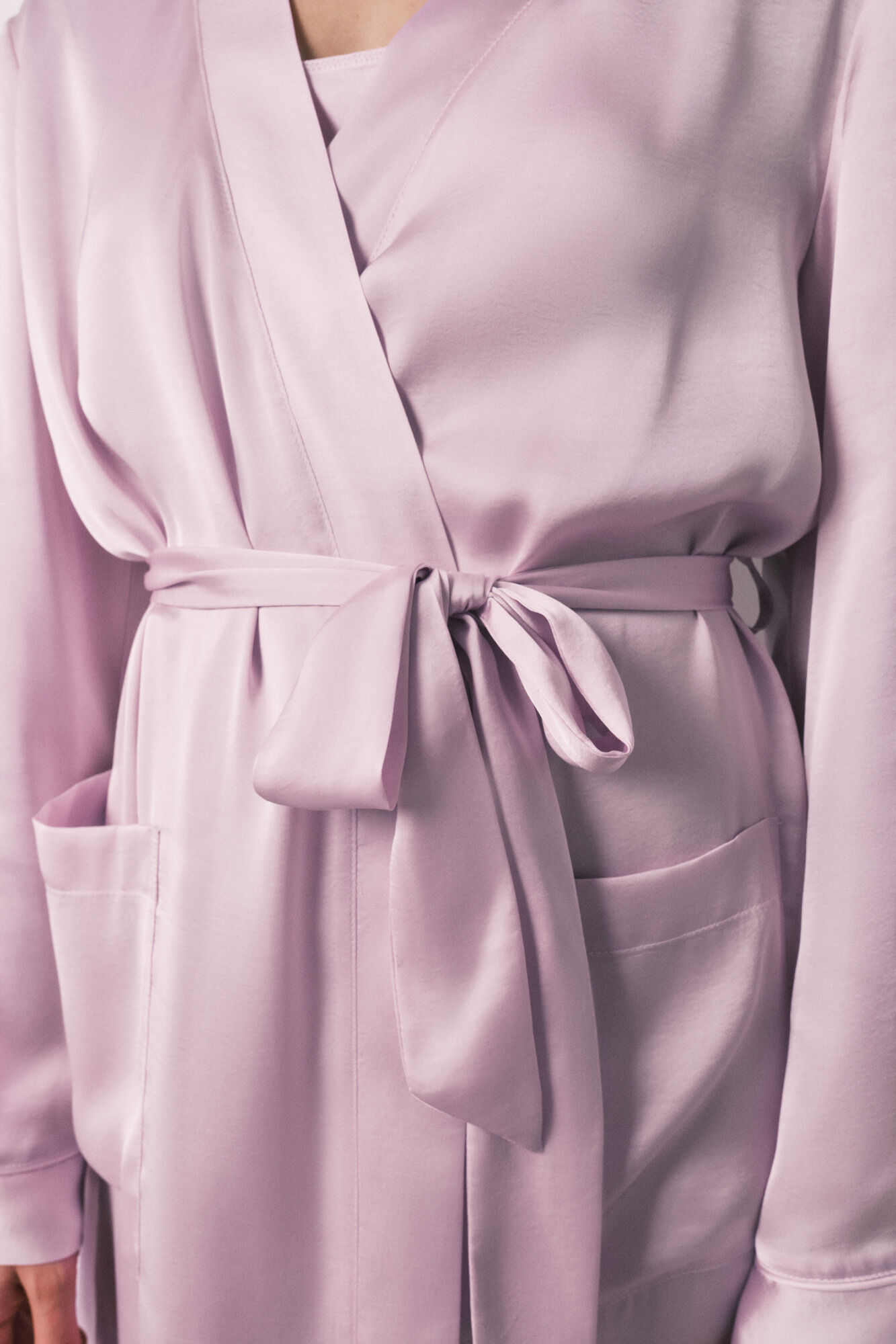 Women'secret Robe midi em cetim lil&aacute;s