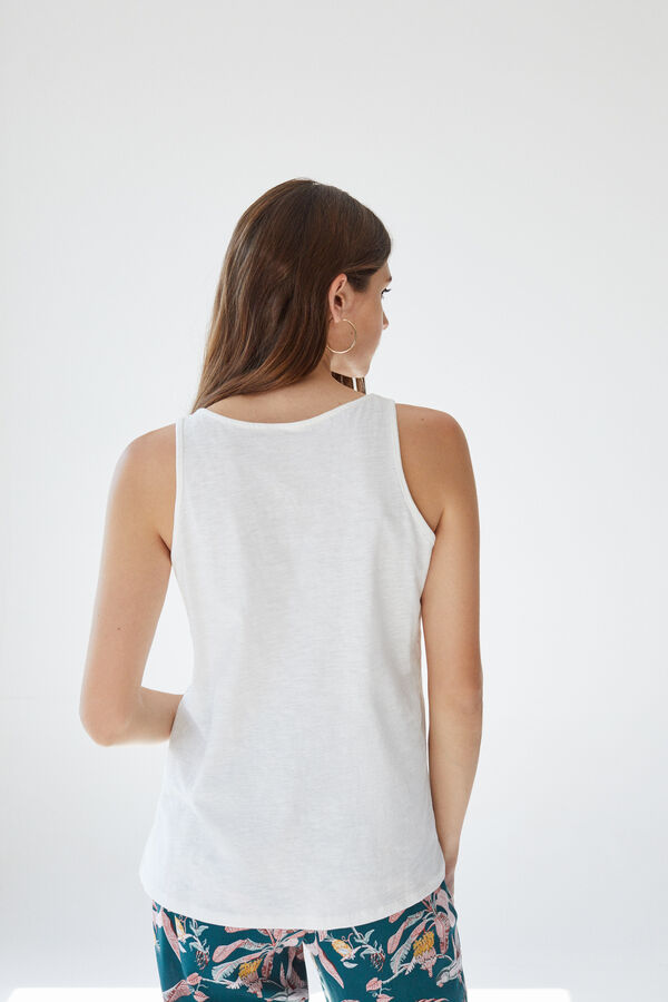 Womensecret T-shirt alças 100% algodão bege