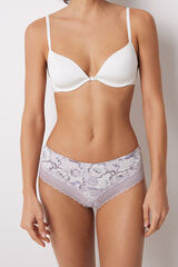 Women'secret Braga ancha brasile&ntilde;a microfibra y encaje lila  morado/lila