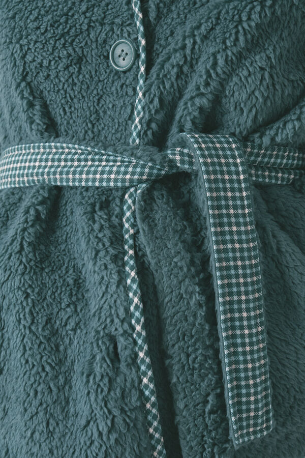 Women'secret Robe estilo t&uacute;nica de pelo verde verde