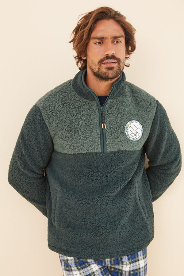 Women'secret Sweatshirt de l&atilde; verde para homem verde