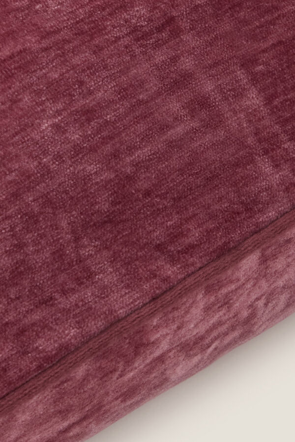 Textura Funda coj&iacute;n terciopelo burdeos