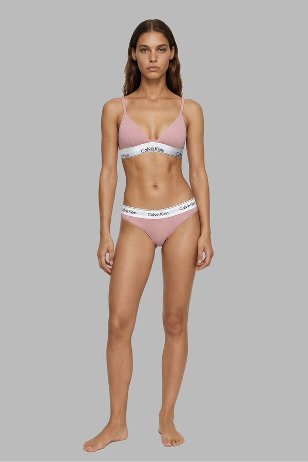 Calvin Klein Soutien triangular logo rosa