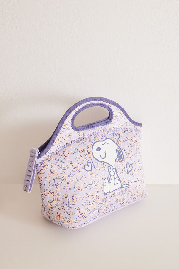 Women'secret Bolsa porta alimentos lila Snoopy morado/lila