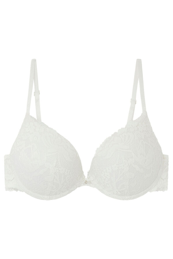 Women'secret GORGEOUS Sujetador push up encaje blanco blanco