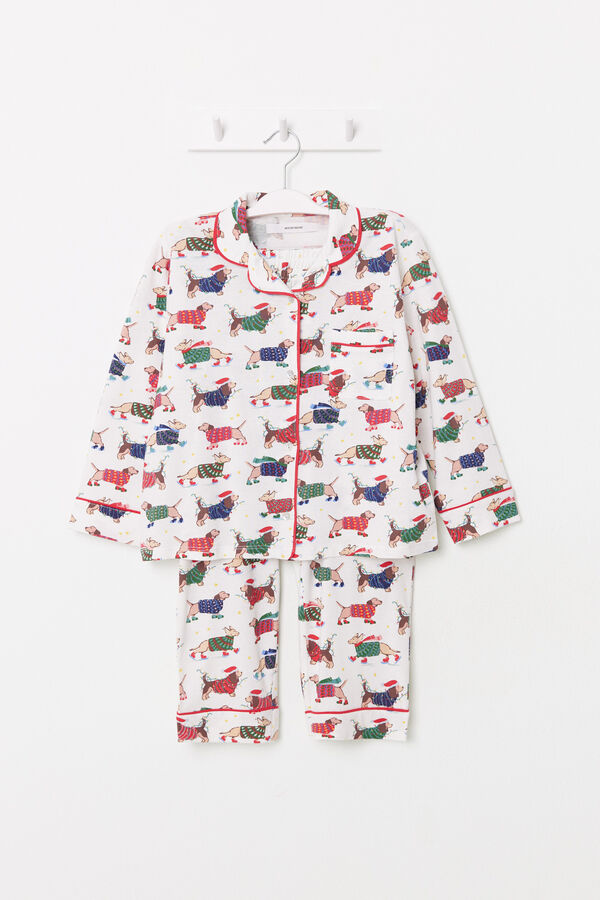 Women'secret Pijama infantil camisero perritos colores 100% algod&oacute;n estampado