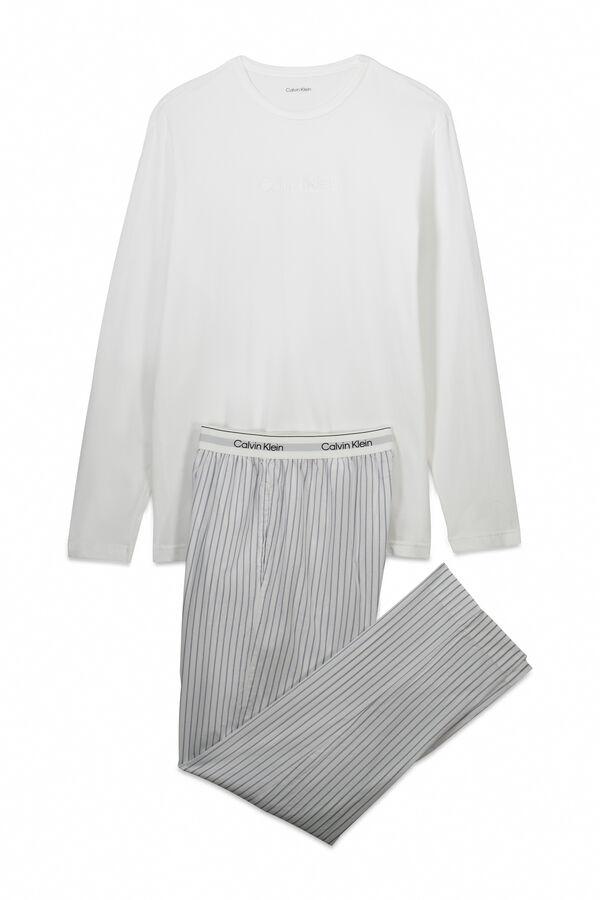Calvin Klein Conjunto de pijama largo blanco