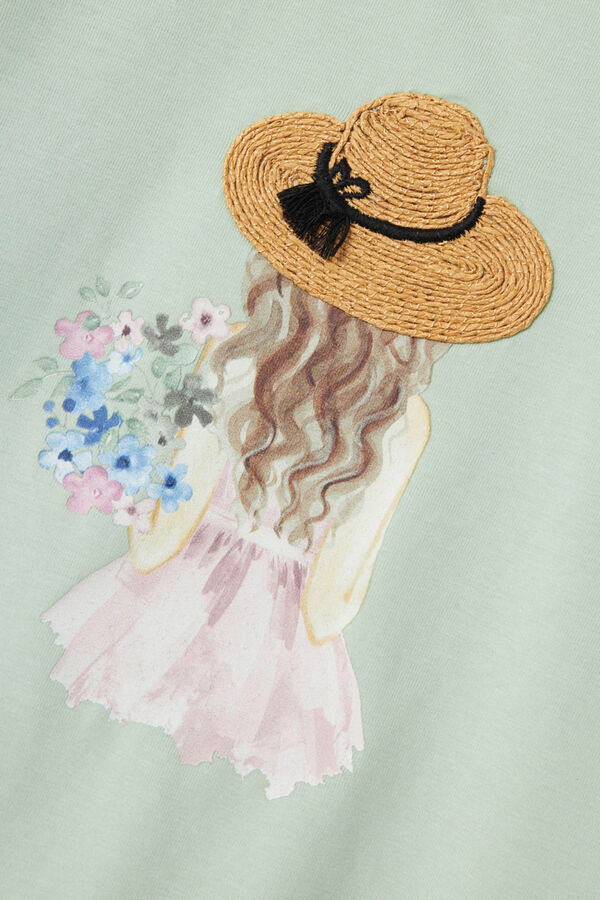 Name it Camiseta niña detalles 3D verde