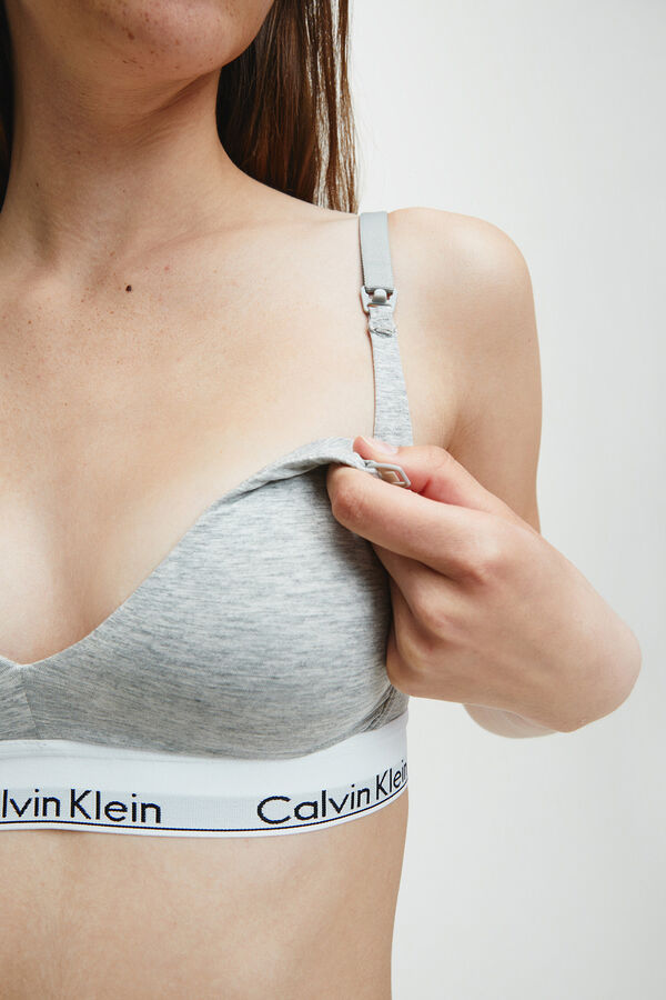 Calvin Klein Top de maternidade algod&atilde;o com c&oacute;s da Calvin Klein cinzento
