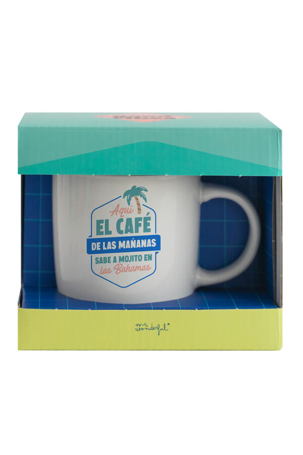 Womensecret Taza - Aquí el café de las mañanas sabe a mojito en las Bahamas estampado