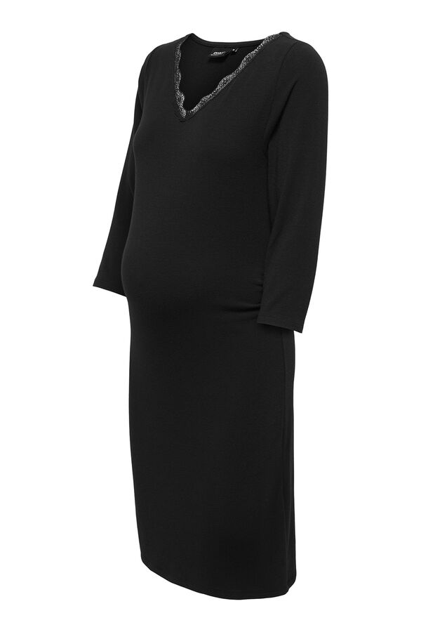 Only Maternity Vestido curto de renda para maternity preto