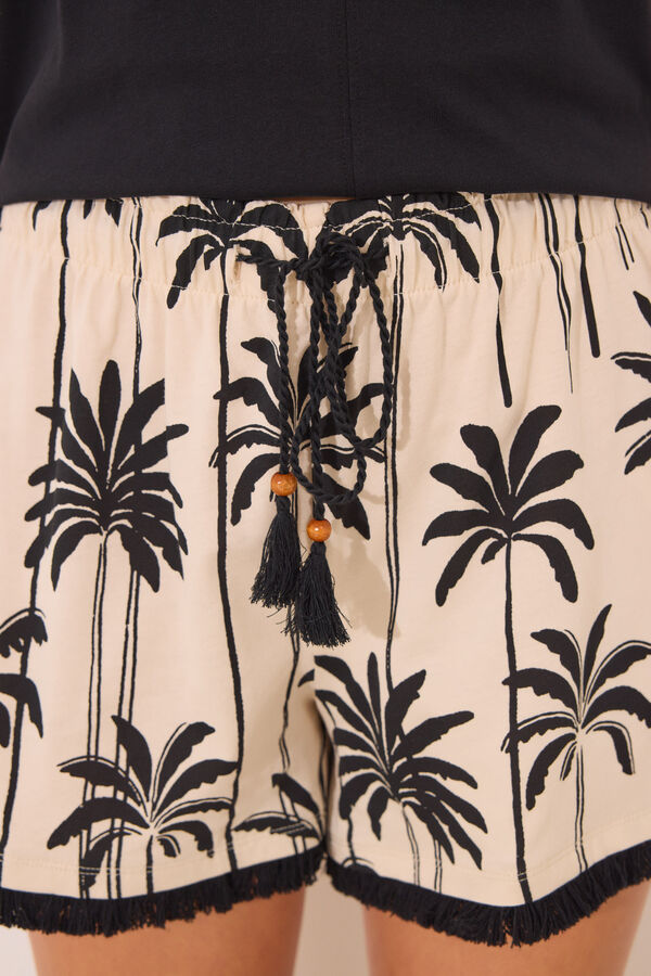 Women'secret Pijama curto 100% algodão com estampa do Mickey Mouse preto