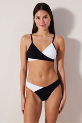 Penti Biqu&iacute;ni Preto e Branco Yona estampado