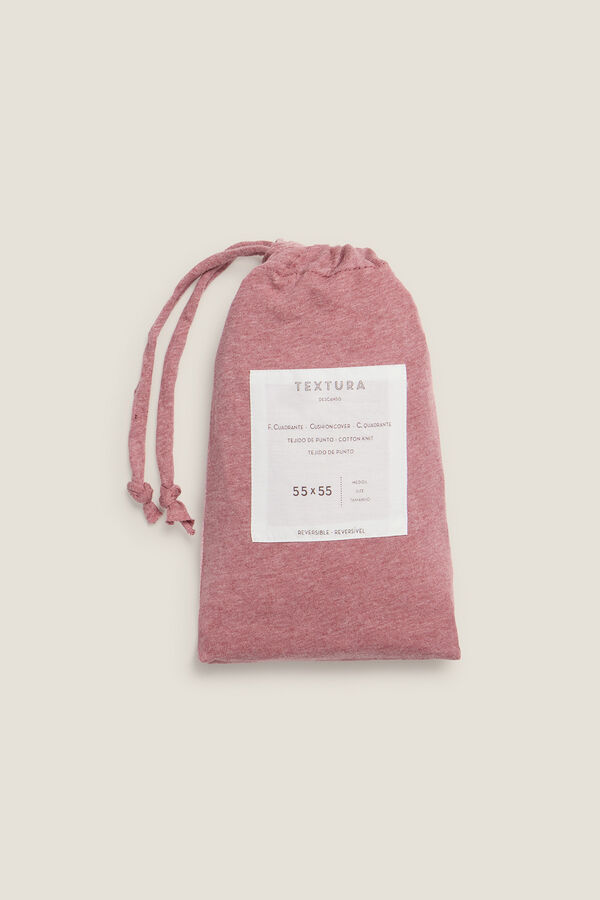 Textura Capa de malha de algod&atilde;o sustent&aacute;vel rosa