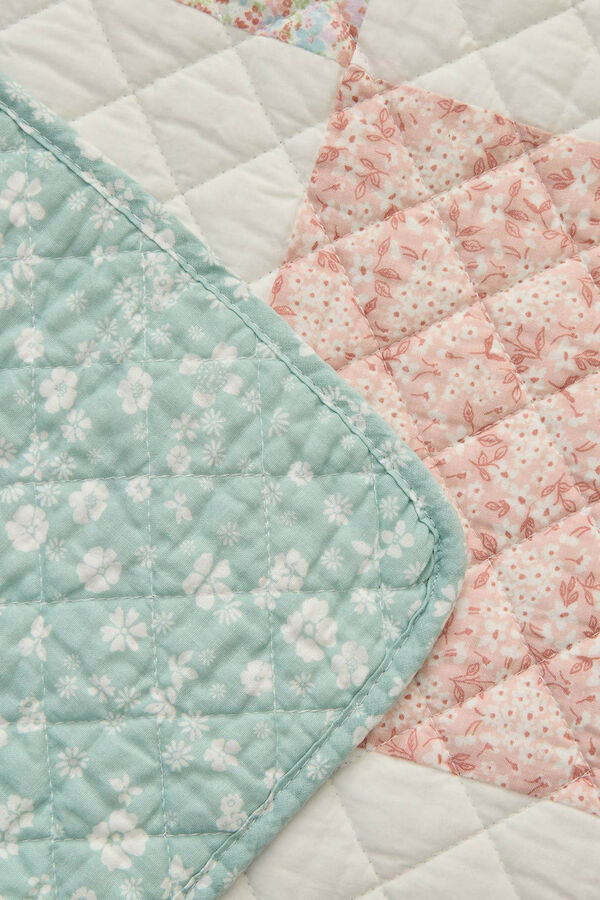 Textura Colcha patchwork revers&iacute;vel rosa