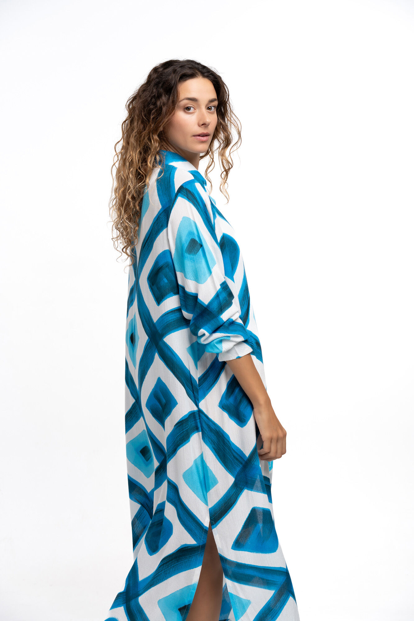 Abbacino T&uacute;nica estampado geom&eacute;trico fucsia