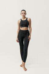 Born Living Yoga Top Indra Preto/Branco Off preto