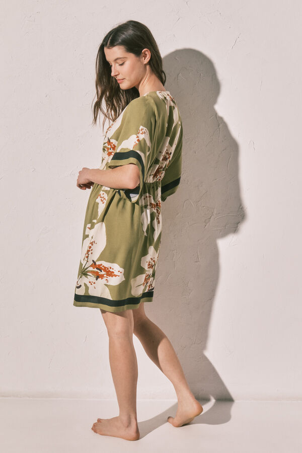 Women'secret Camisola curta estampada verde