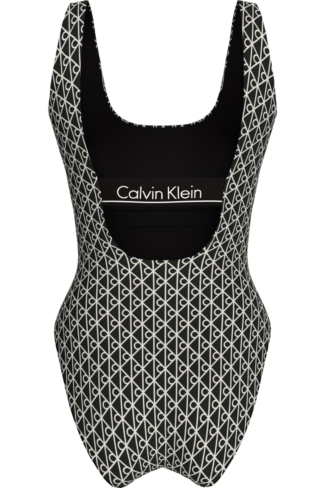 Calvin Klein Ba&ntilde;ador estampado escote espalda