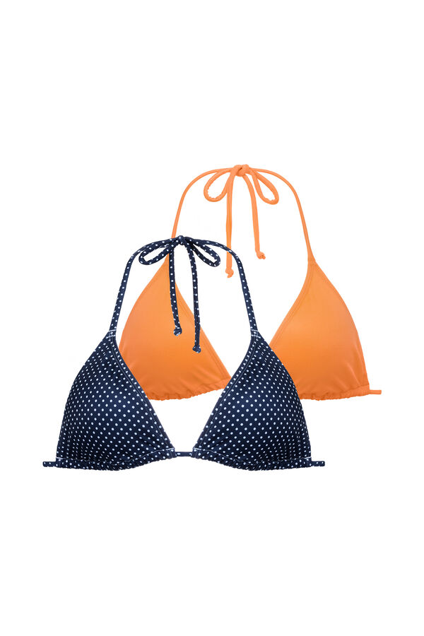 Dorina Pack de soutien de biqu&iacute;ni triangular de duas pe&ccedil;as Carrubo azul