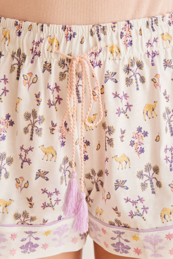 Women'secret Pijama 100% algod&atilde;o camelos vermelho