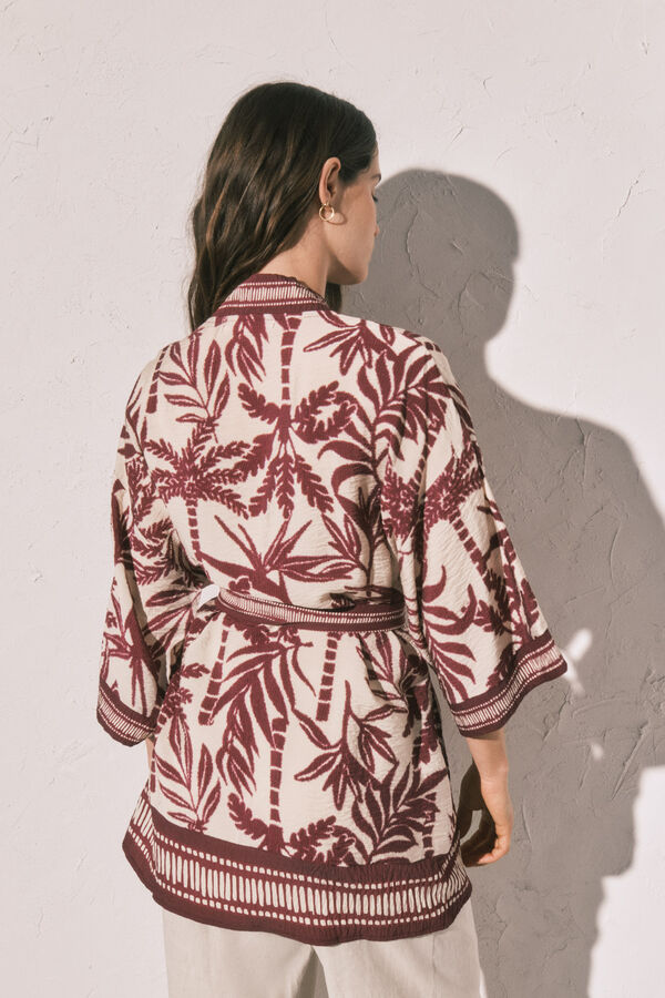 Women'secret Quimono estampado gren&aacute; estampado