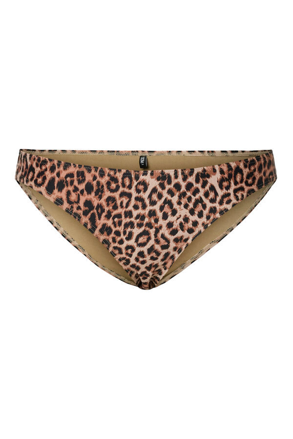 Pieces Braga de bikini de leopardo negro