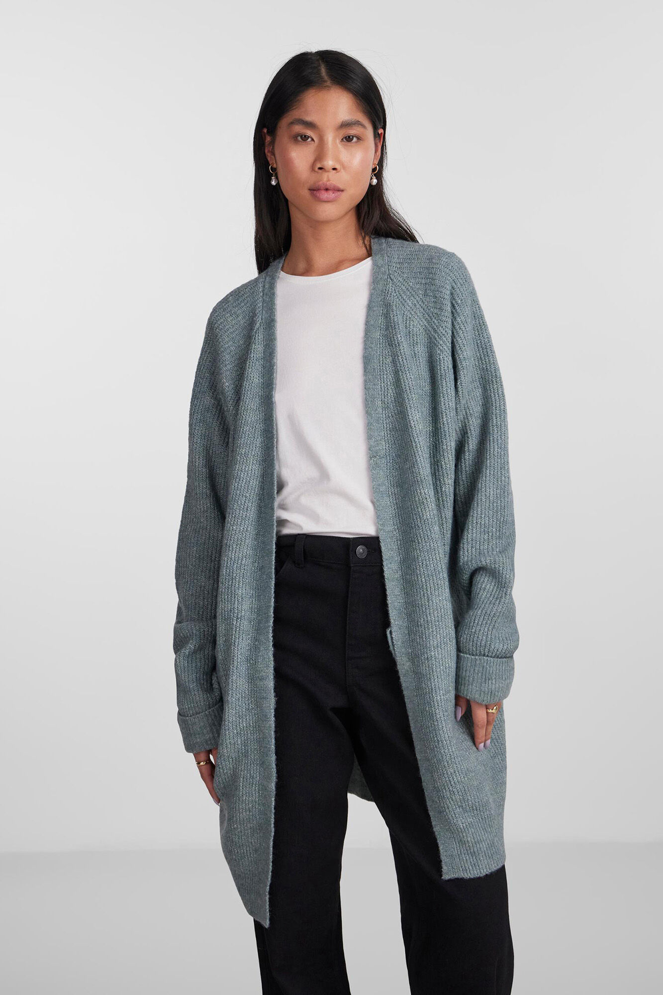 Pieces Cardigan aberto de malha