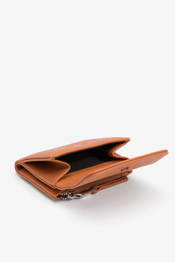 Vilanova Monedero Efecto Piel Con Solapa naranja