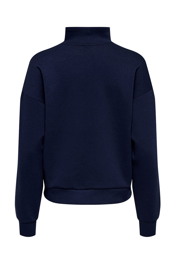 Only Play Sudadera zip cuello alto azul