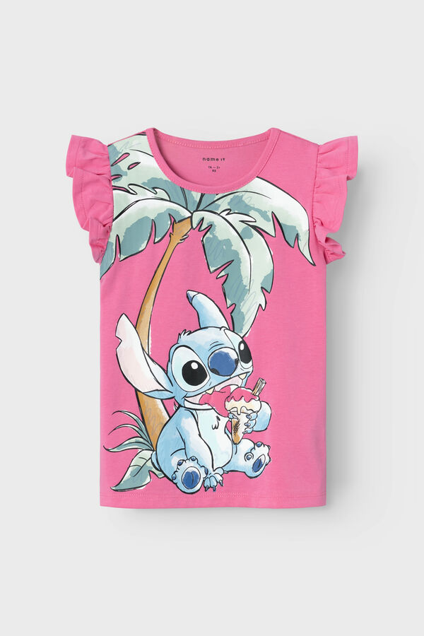 Name it Camisola sem mangas de Stitch rosa