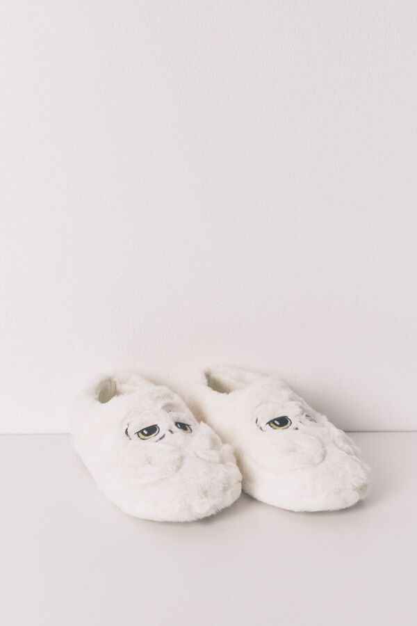Women'secret Chinelos de quarto brancos "Hedwig" 3D bege