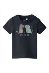 Name it Camiseta beb&eacute; ni&ntilde;o con dibujo azul