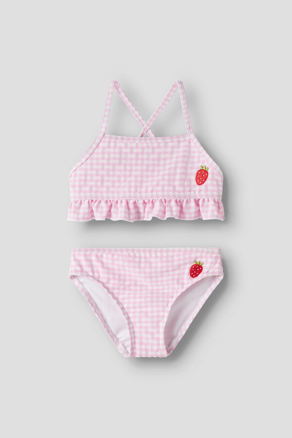 Name it Biqu&iacute;ni de menina aos quadrados rosa
