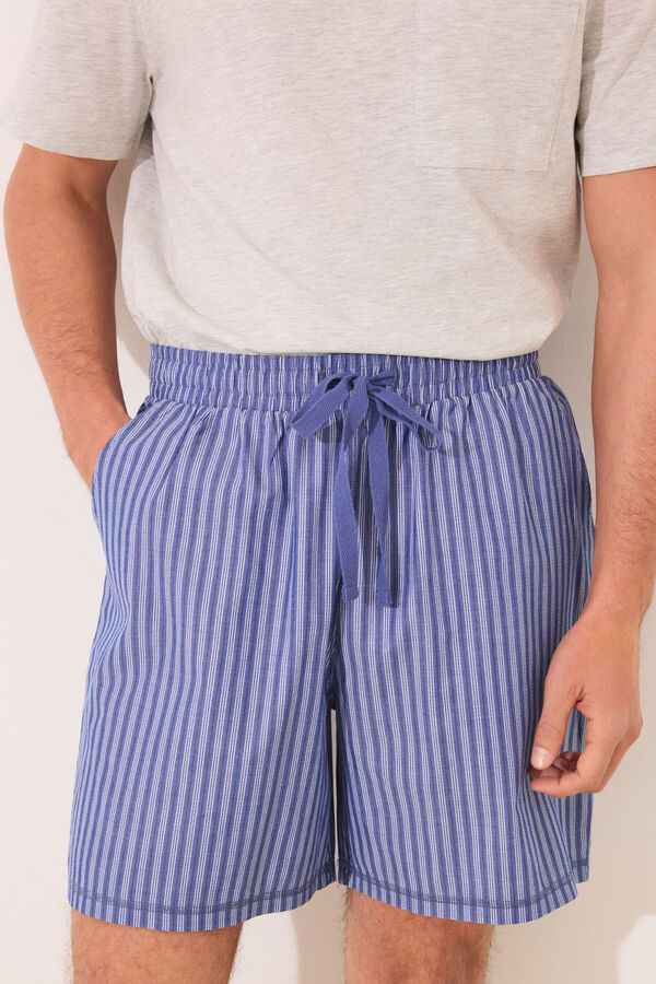 Women'secret Pijama algod&oacute;n corto gris oscuro gris