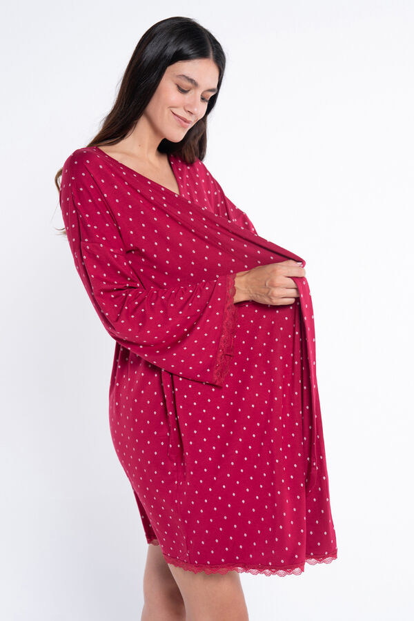 Ohma! Pr&eacute;-Mam&atilde; com estampado tie-dye vermelho