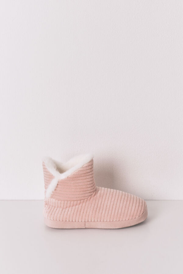 Women'secret Zapatillas casa bota canal&eacute; rosa lurex rosa