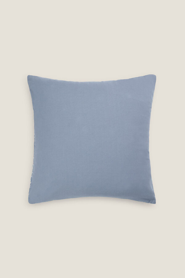 Textura Capa travesseiro bordado flores verde