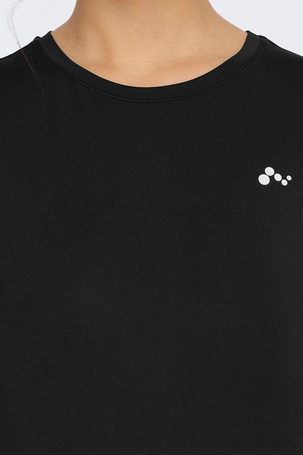 Only Play Camiseta deportiva manga corta negro