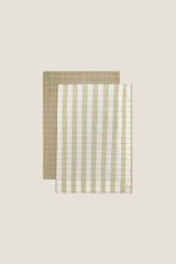 Textura Set de trapos de algod&oacute;n kaki