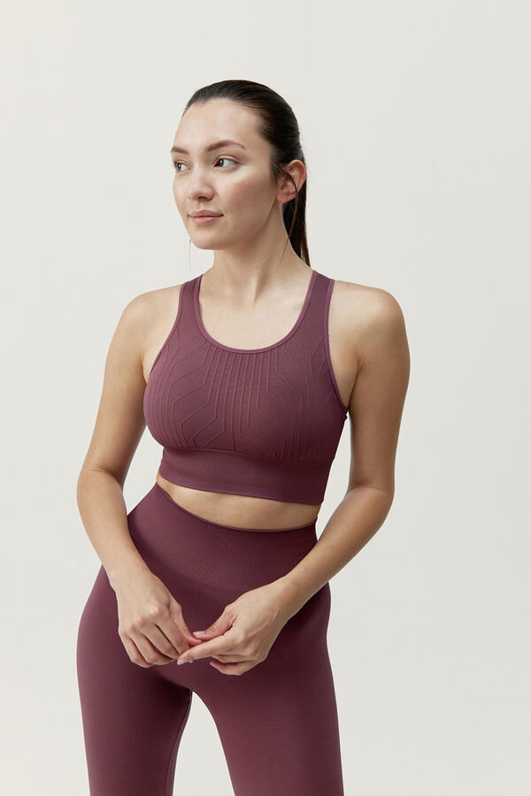 Born Living Yoga Top Calça Beterraba Oriel estampado