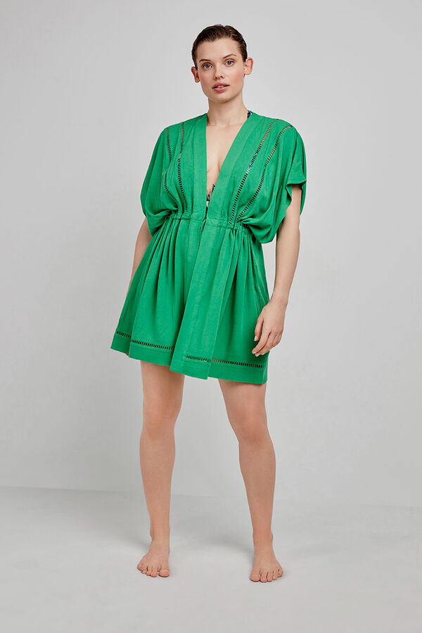 Gisela Caftan curto verde verde