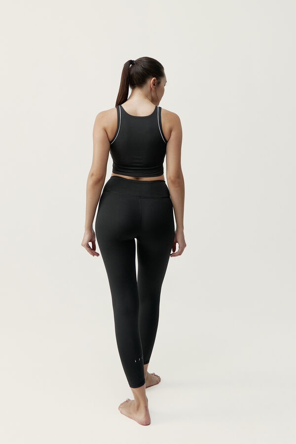 Born Living Yoga Top Indra Preto/Branco Off preto